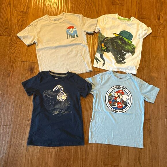 Boys size 6/7 graphic t shirt bundle Mario Cart Dinosaur - Picture 2 of 11
